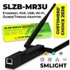 SMLIGHT SLZB-MR3U – Zigbee ir Thread (Matter) LAN / PoE / USB / Wi-Fi adapteris (CC2674P10 + EFR32MG24)