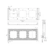 SONOFF 3 vietų rėmelis M5-80 jungikliams