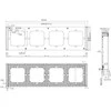SONOFF 4 vietų baltas rėmelis M5-80W jungikliams