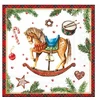 Ambiente Servetėlės 25cm, Arkliukas, baltos