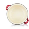 Banquet MAŽAS raudonas emaliuotas PUODAS SU DANGIU Banketas 2L 16cm 6777