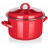 Banquet Milton Raudona emaliuotas puodas, 20cm, 3,4L, raudonas dangtelis, dujų indukcija