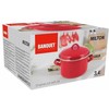 Banquet Milton Raudona emaliuotas puodas, 20cm, 3,4L, raudonas dangtelis, dujų indukcija