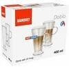 BANQUET Stikliniai puodeliai su dvigubomis sienelėmis 2vnt 400ml Doblo, latte