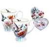 Carmani puodeliai 2vnt, 280ml,gėlės ir kolibris