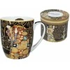 Carmani puodelis 400ml CAMIO G.Klimt Bučinys,juodas fonas
