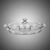 Crystal Bohemia Bohemia krištolinis dubuo su skyriais ir dangčiu 40,5cm