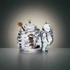Crystal Bohemia Bohemia krištolinis indas medui 15cm "Meškutis"