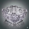 Crystal Bohemia Bohemia krištolinis dubuo 25cm ant kojelių, Pinwheel