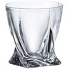 Crystalite Bohemia Stiklinės viskiui 340ml 6vnt,Quadro