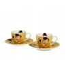 DUO Porcelianiniai espresso puodeliai su lėkštutėmis 110ml 2vnt,The Kiss