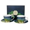 DUO Porcelianiniai puodeliai su lėkštutėmis 2vnt 250ml Monet Vandens lelijos