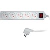 Prailginimo laidas su jungikliu 5lizdai 2m,baltas RPC29,Retlux