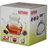 Simax arbatinukas 1l su stikliniu filtru, Eva