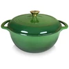 Troškintuvas ketaus, emaliuotas 5,6l, 28x28xh12cm, žalias
