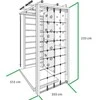 Sanro Medinis namų sporto kompleksas DAVID pilkas, 233x151x103 cm