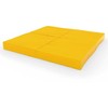 Sulankstomas gimnastikos čiužinys SANRO 100x100x10 cm geltonas (4 dalių)