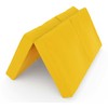 Sulankstomas gimnastikos čiužinys SANRO 100x100x10 cm geltonas (4 dalių)