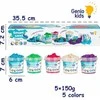 Genio kids išmanusis smėlis rinkinys 5 spalvos, 750 g