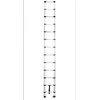 Teleskopinės plieninės kopėčios DRABEST 1x13 3,8 m