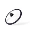 Fissman ARCADES 20 cm dangtis su marmuro apvadu, Juodas (stiklas)