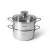Fissman Puodas BAMBINO 14x7cm / 1,1l su įdėklu-dvigubu dugnu (nerūdijantis plienas)
