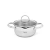 Fissman Puodas CALLISTO 18x8,5cm / 1,9l su stikliniu dangčiu (nerūdijantis plienas)