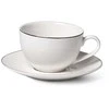 Fissman Puodelis su lėkštutė ALEKSA 250ml, baltas (porcelianinis)