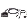 Aten 2 prievadų USB-C 4K DisplayPort KVM jungiklis