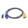 ATEN 2L-5203UP ATEN KVM kabelis (HD15-SVGA, USB, USB) - 3 m