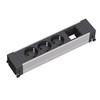 Bachmann Bachmann POWER FRAME 916.006, 3x apsauginio kontakto lizdas, 1x pasirinktinis modulis (juodas/pilkas, vidutinio dydžio)