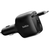 Belkin BoostCharge Įkroviklis automobilinis 75W su ištraukiamu USB-C laidu