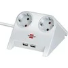 Brennenstuhl ilgiklis su 2xUSB įkroviklio 1,8 m laidu. 2 krypčių baltas 1153520222 / GT-634