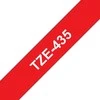 Brother Tape Baltas on Raudona 12mm TZe-435, TZ, 8 m, Box, 1.2 cm