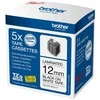 Brother TZe-231 juodas on baltas 12 mm multipack of tapes (5 pack)