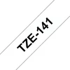 Brother TZE141 18MM Juodas ON CLEAR TAPE TZE141, 8 m, 1.8 cm