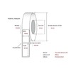 Capture Label 50x25 - Core 19. Baltas.