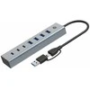 „Conceptronic“ „Conceptronic HUBBIES20G“ koncentrinis šakotuvas, USB 3.2 Gen 1 (3.1 Gen 1) Type-C, 5000 Mbit/s, pilkas