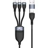 USB kabelis Conceptronic USB-C USB-A - USB-C + microUSB + Lightning 1.5 m Juodas (ETTA05B15)