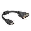 Delock adapteris HDMI kištukinis į DVI 24+5 moteriškas 4K 30 Hz 20 cm