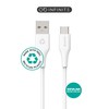Kabelis USB eStuff USB-C - USB-A 1 m Baltas (ES605170-BULK)