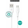 Kabelis USB eStuff USB-C - USB-A 2 m Baltas (ES605270)