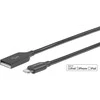 Kabelis USB eStuff Lightning - USB-A 0.5 m Pilka (ES601065)