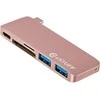 HUB USB eStuff 1x SD 1x Micro SD + 3x USB-A (ES84121- ROSE)