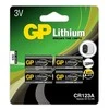GP Lithium CR123A baterijų pakuotė (4 vnt.)