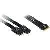 Inter-Tech Inter-Tech 88885641 kabelis SAS 0,75 m 24 Gbit/s Juodas