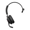 Ausinės Jabra Evolve2 65, MS Mono, Juodos. Belaidės, juodas Bluetooth, su Link 380 USB-A, optimizuota Microsoft Teams
