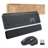 Logitech MX Keys Combo verslui Gen 2 Belaidė klaviatūra ir pelė + Atrama riešui, DE, Graphite