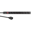 Lanview Lanview LVR-2MSCH-SW-C13-8 rozdzielacz zasilania PDU 8 x gniazdo jungiama į tinklą 1U Juodas