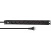 Lanview Lanview LVR-2MDK-LIC-DK8 rozdzielacz zasilania PDU 8 x gniazdo jungiama į tinklą 1U Juodas